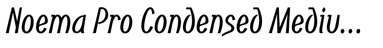 Noema Pro Condensed Medium Italic